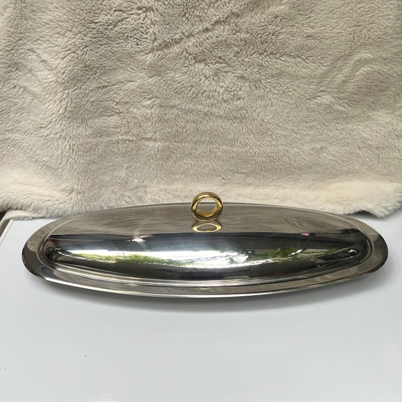 Vintage Inox 18/10 Lidded Serving Dish, Stainless Steel, Made in Italy - Picture 1 of 10